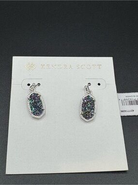 Kendra Scott Iridescent Druzy Lee Small Drop Earrings - Multicolor